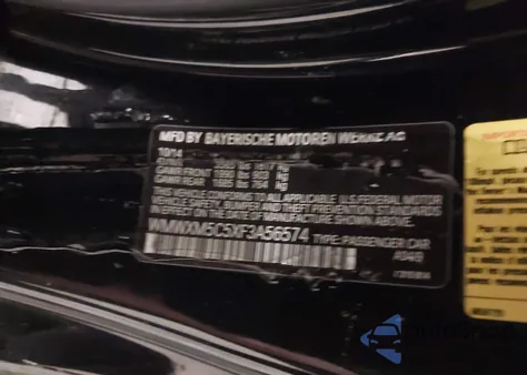 2015 Mini Hardtop Cooper from USA, damaged, VIN WMWXM5C5XF3A56574